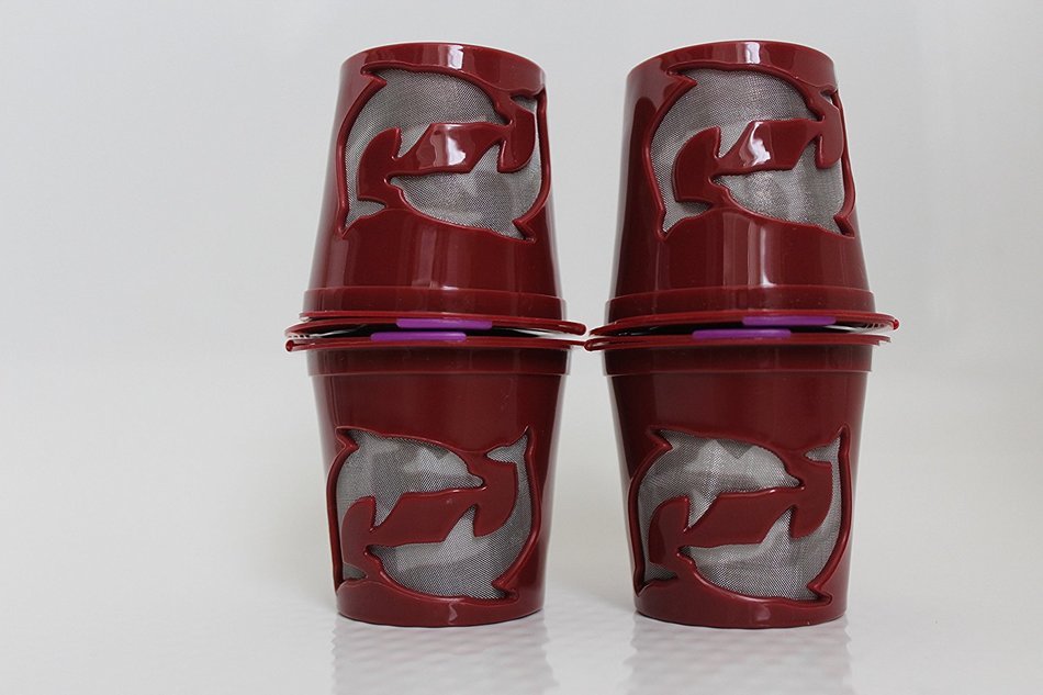 BruGreen Refillable Filter Cups For Keurig Brewers (4 Cups)