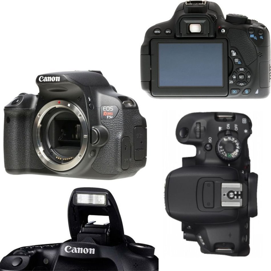 Canon EOS T5i + Canon 50mm F/1.8 STM + 2 32GB Transcend SD Memory Cards + LED Video Light + Spare LP E8 Battery... N2