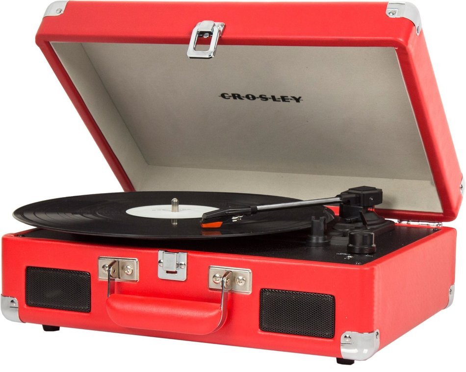 Crosley CR8005C-NV Cruiser II Portable Battery Powered 3-Speed Turntable, Navy N5