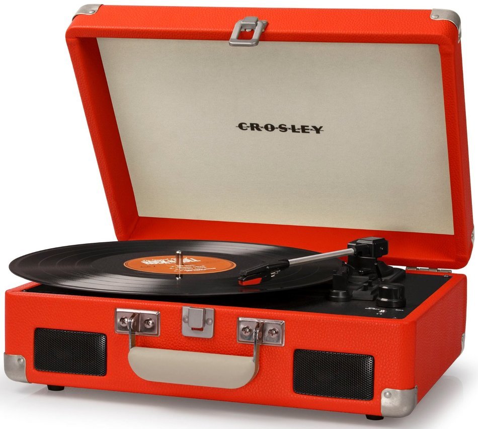Crosley CR8005C-NV Cruiser II Portable Battery Powered 3-Speed Turntable, Navy N9