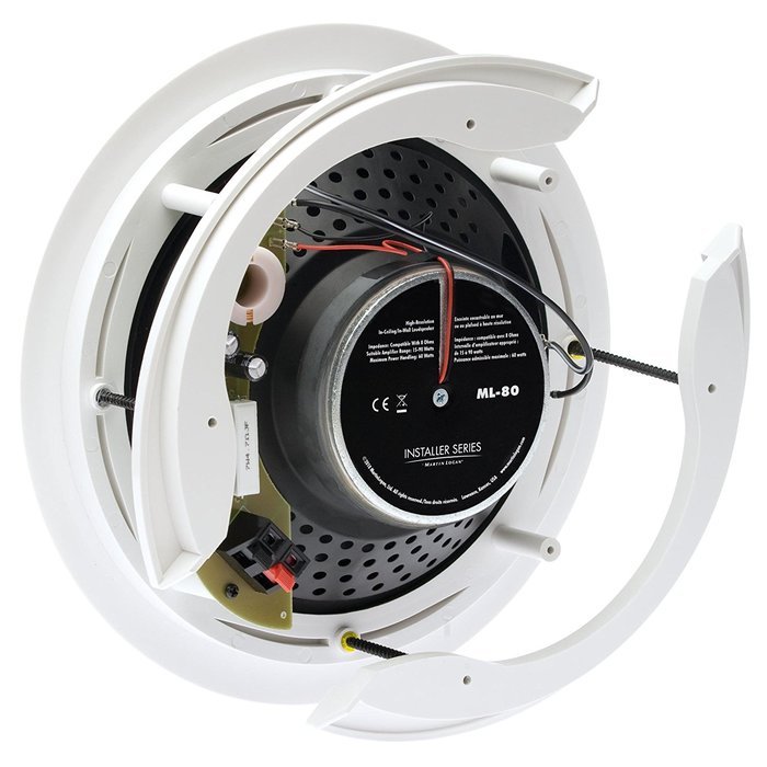 MartinLogan ML-80 Round In-Ceiling speaker, pair (Paintable White) N2