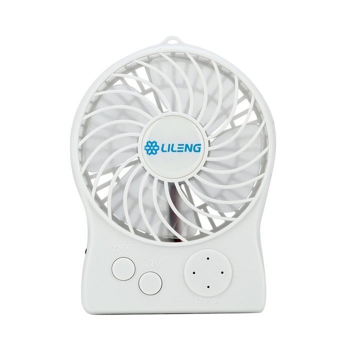 iKKEGOL Mini Portable Wireless Rechargeable Super Strong Wind Fluorescence Cooling Desk Fan - 3 Mode Wind Speed... N4