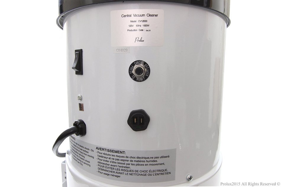 Prolux CV12000 Central Vacuum Unit System with Electric Hose Power Nozzle Kit and 25 Year Warranty N5