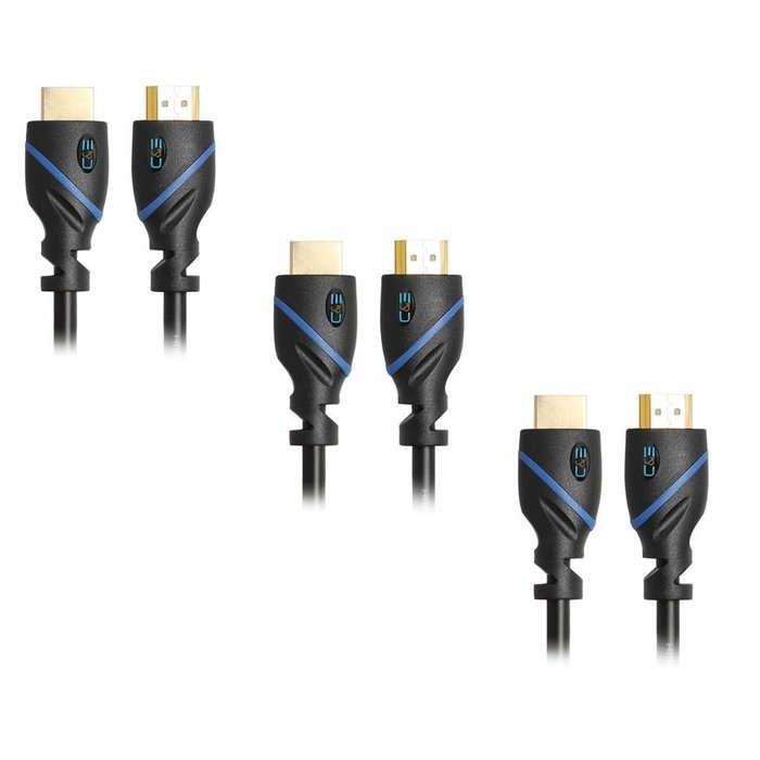 C&E 5 Pack High Speed HDMI Cable with Ethernet 8 Feet, Supports 3D and Audio Return, CNE620732 N2