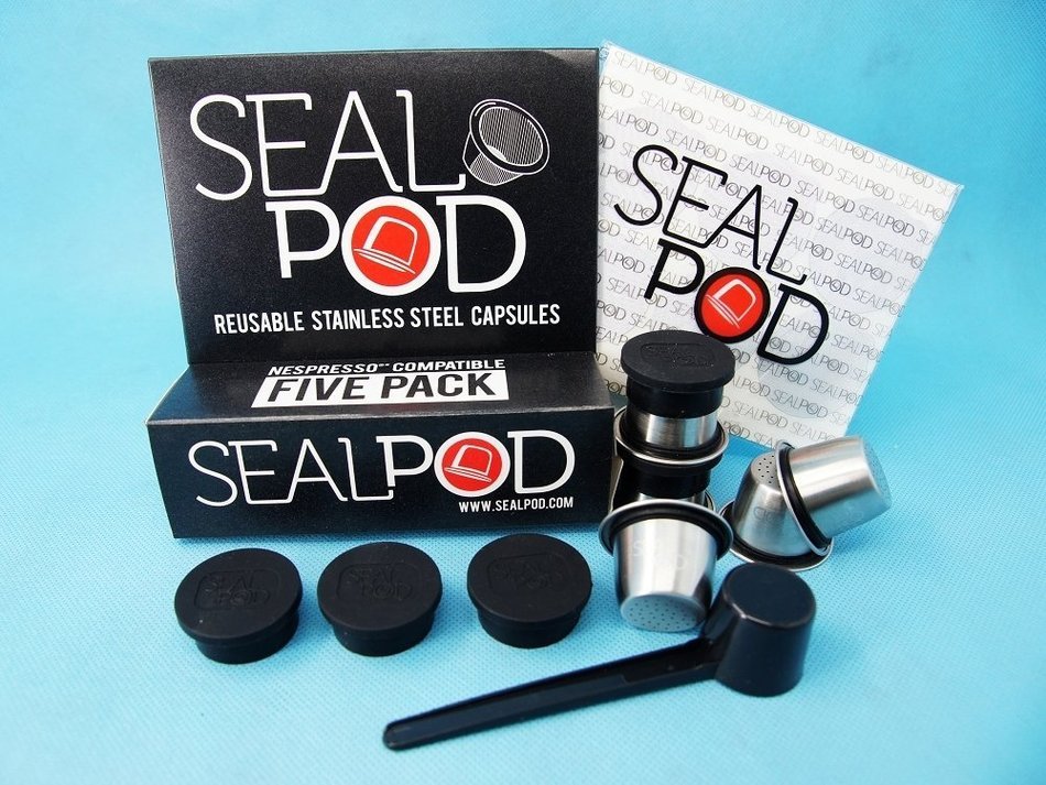 Nespresso Reusable Capsule: Sealpod Starter Pack - One Stainless Steel Refillable Pod for OriginalLine Nespresso... N3