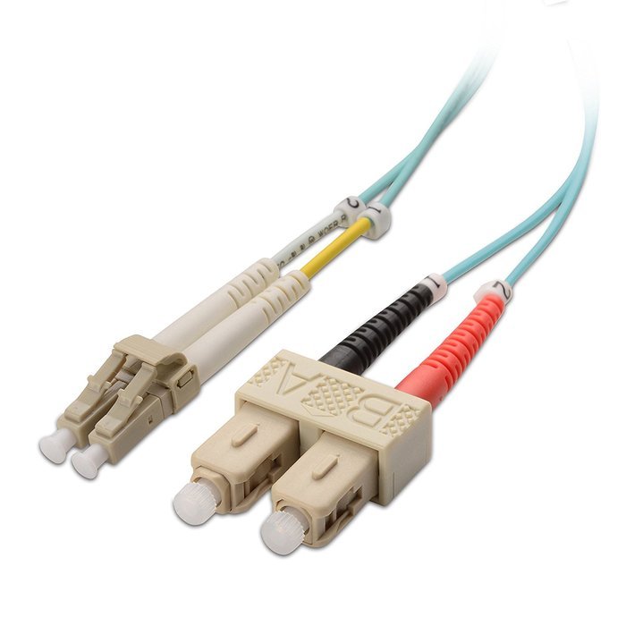 Cable Matters 10Gb 40Gb Multimode OM3 Duplex 50/125 OFNP Fiber Patch Cable LC to LC - 10m N66