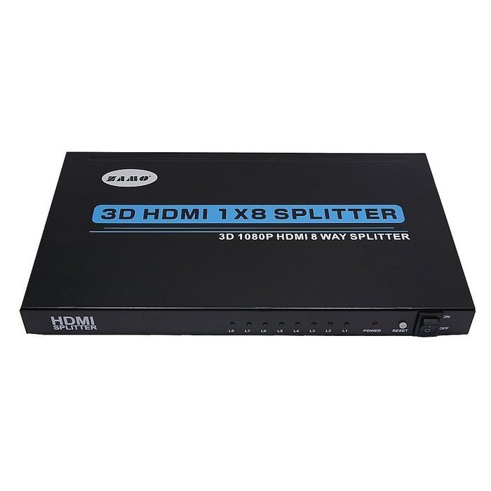 ZAMO 1x4 4 Ports Hdmi Powered Splitter for Full Hd 1080p & 3d Support (One Input to Four Outputs)