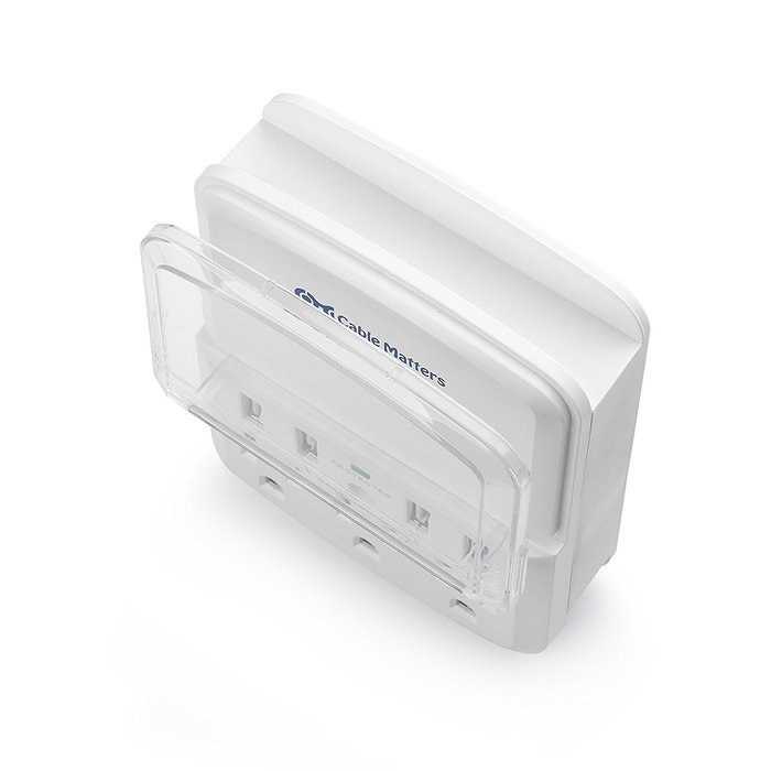 Cable Matters 3-Outlet Power Surge Protector with 4 USB Charging Ports and Micro-USB Charging Cables N11