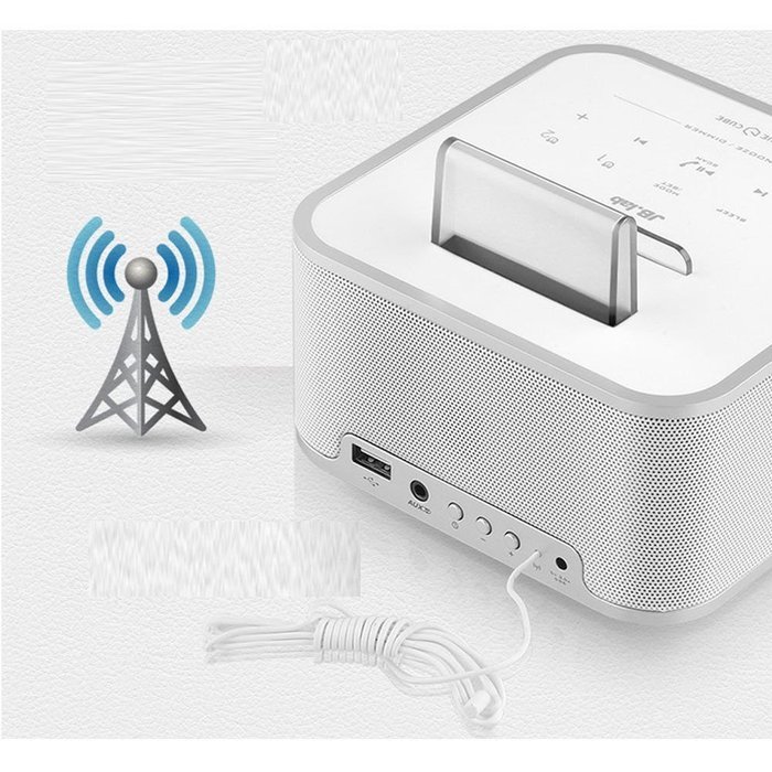 [JB.Lab] BLUE CUBE BC-100 Bluetooth Alarm Clock Speaker with Radio/AUX wireless calls N5