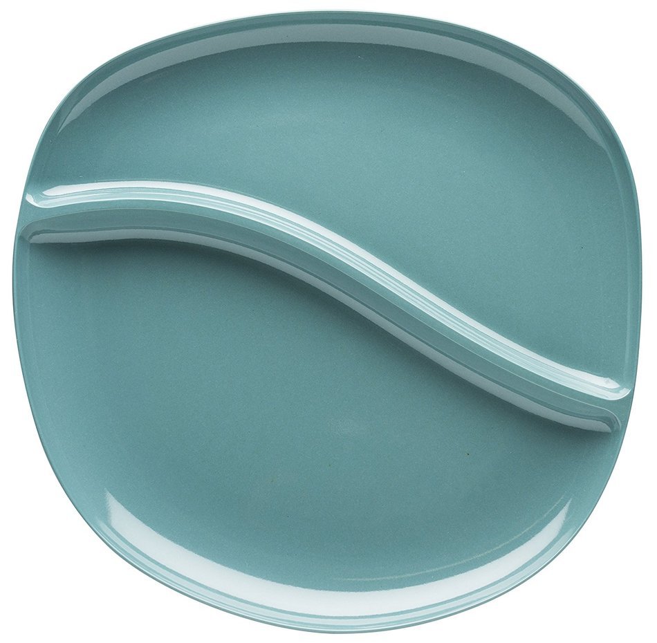 Zak! Designs Moso Divided Plate, 100% Natural Materials and BPA-free, 10.5", Rye, Set of 6 N3