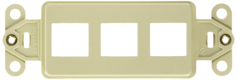LEVITON 41643-T 3-Port QuickPort Decora Platform, Light Almond N17