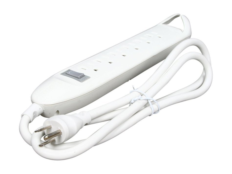 Belkin 6-Outlet Power Strip with 5-Foot Right-Angled Power Plug (F9P609-05R-DP) N6