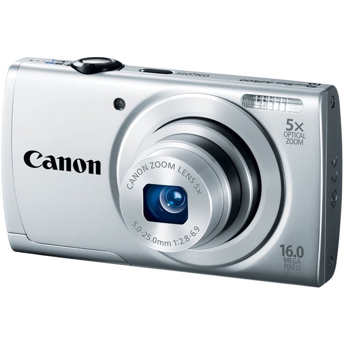 Canon PowerShot A2500 16MP Digital Camera with 5x Optical Image Stabilized Zoom with 2.7-Inch LCD (Silver) (OLD... N2