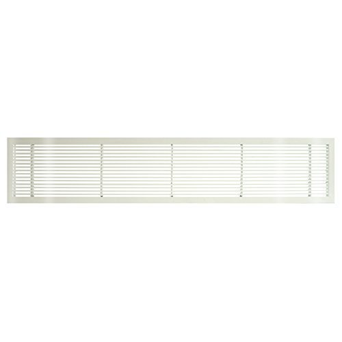 Architectural Grille 100043003 AG10 Series 4 x 30 Solid Aluminum Fixed Bar Supply/Return Air Vent Grille, White-Gloss...