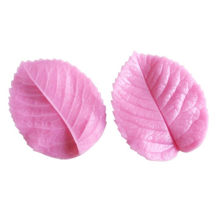 YIJIA 2Pcs/Set Leaf Shape Press Silicone Mold Cake Decoration Mould Baking Pastry Tools N3