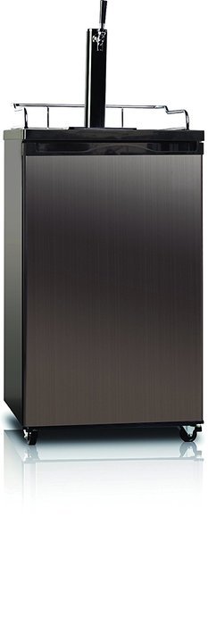 Midea WHS-199BSS1 Compact Single Door Kegerator Beer/Beverage Refrigerator and Dispenser, 4.9 Cubic Feet, Black...