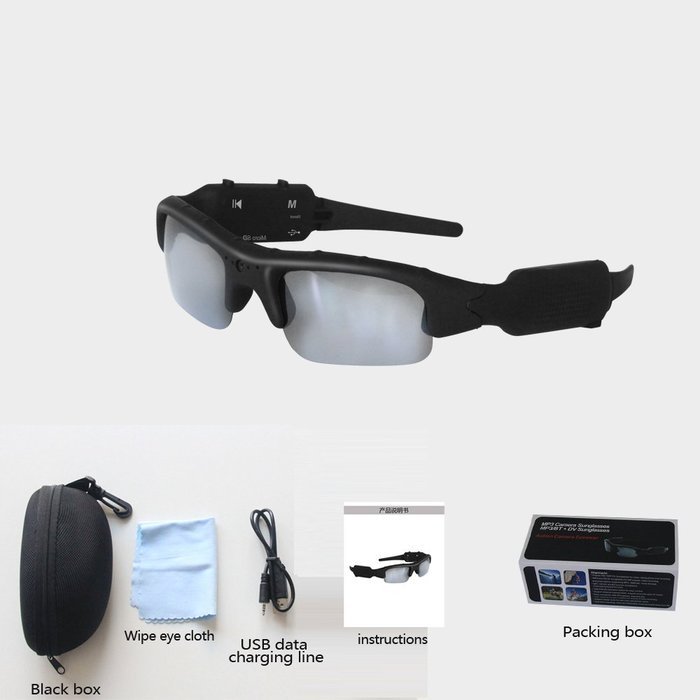 Innocadeaux Cycling Glasses Camera Photo Image Resolution 16001200 Taking Photo Sunglasses Video Glasses Wear... N4