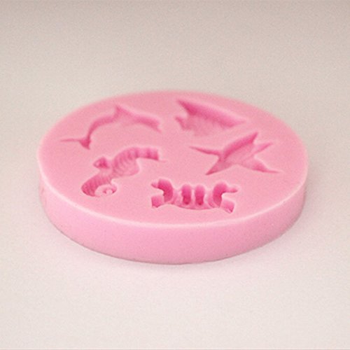 Sea Animal Silicone Fondant Mold Sugar Craft Cake Baking Mats Decorating Tools Mould N3