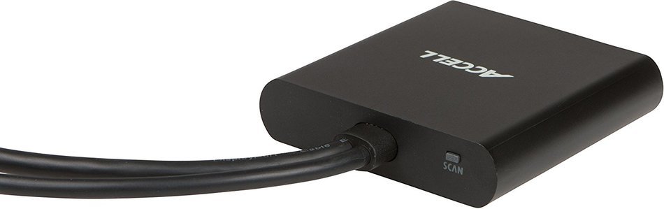 Accell K088B-003B Mini DisplayPort 1.2 to 3 DisplayPort Multi-Display MST Hub - Designed for Microsoft Surface N3