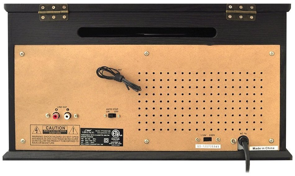 Pyle Home PTCDS7UIW Retro Vintage Turntable with CD/MP3/Casette/Radio/USB/SD, Aux-In and Vinyl-to-MP3 Encoding... N6