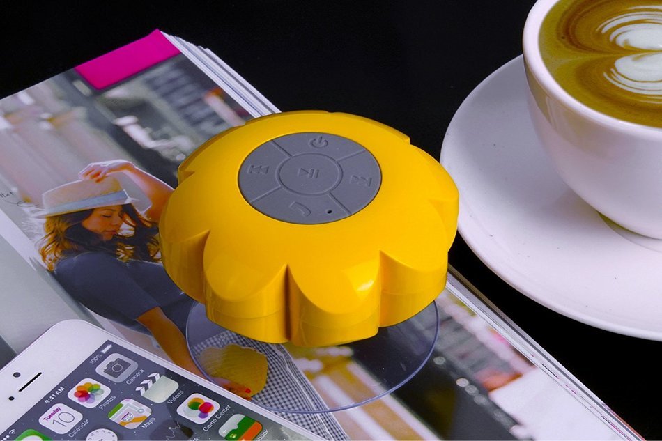 Asunflower&reg; Self-Timer Bluetooth Shower Speaker-Waterproof Wireless&Hands-free Portable-Dedicated Suction Cup... N11