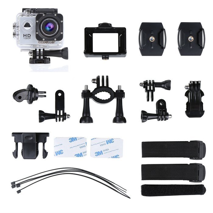 CCbetter 2.0-Inch 12MP 1080P HD CS720 Waterproof Sports Camera with 170&deg; Wide-angle Helmet DVR, 2 Batteries and... N2