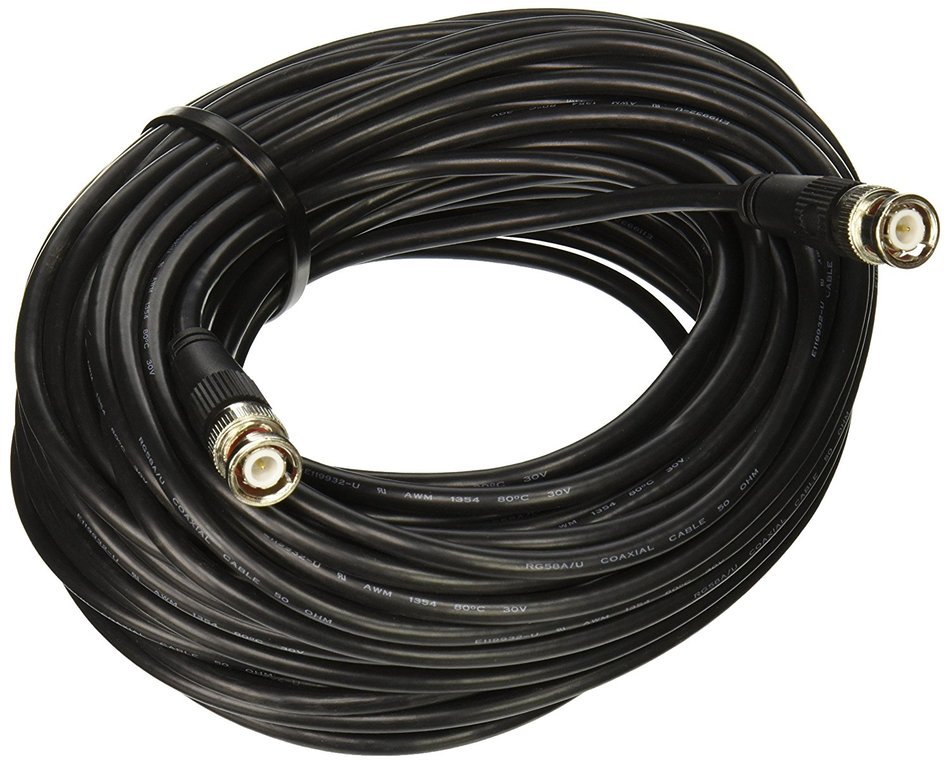 C2G / Cables To Go 03186 RG58 BNC Thinnet Coax Cable, Black (15 Feet/4.57 Meters)