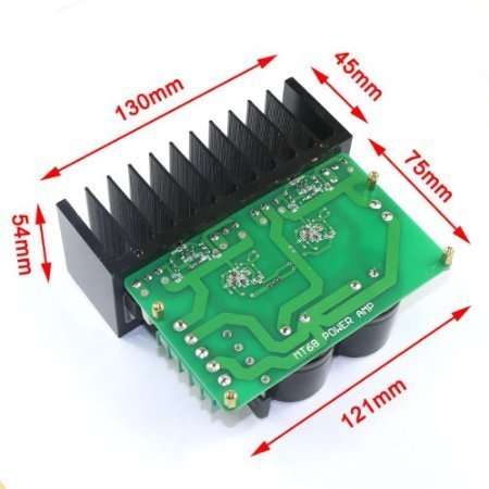 RioRand Mini HI-FI Home Audio/Stereo Amplifier Board 2 Channel 130W+130W with Heat Sink
