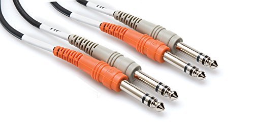 Hosa CSS-202 Stereo Interconnect Cable, Dual 1/4 in. TRS to Same - 2 m / 6.56 ft. N3