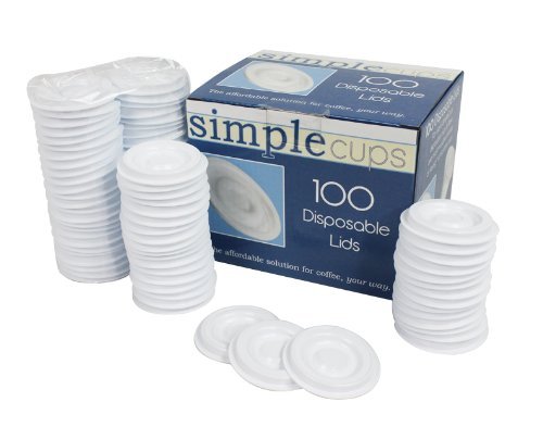 Disposable K-cup Lids - 100 Disposable Replacement Lids - Simple Cups - For Use with Any Keurig&reg; K-cup&reg; Pack