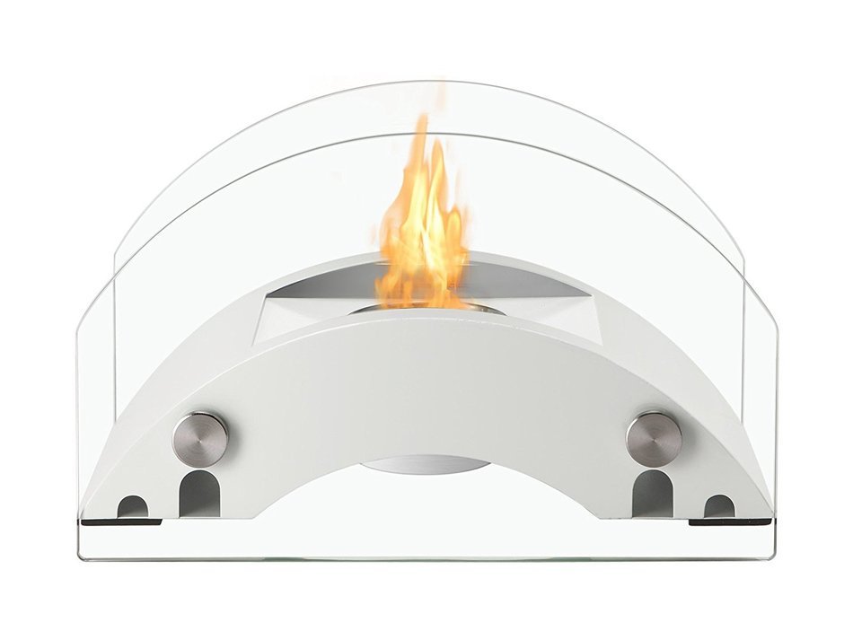 Ignis Portable Tabletop Ventless Bio Ethanol Fireplace - Harbor (White) N9