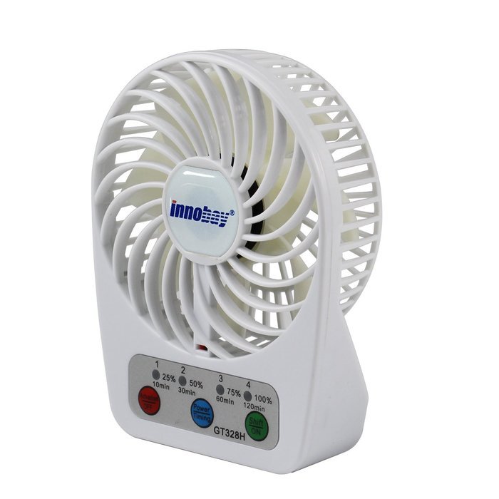 Innobay&reg; Mini Handy Portable Rechargeable Fan Operated by Built-in Lithium Battery, 7 blades, 4 Speeds of Air... N62