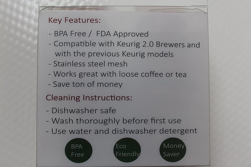 BruGreen Refillable Filter Cups For Keurig Brewers (4 Cups) N2