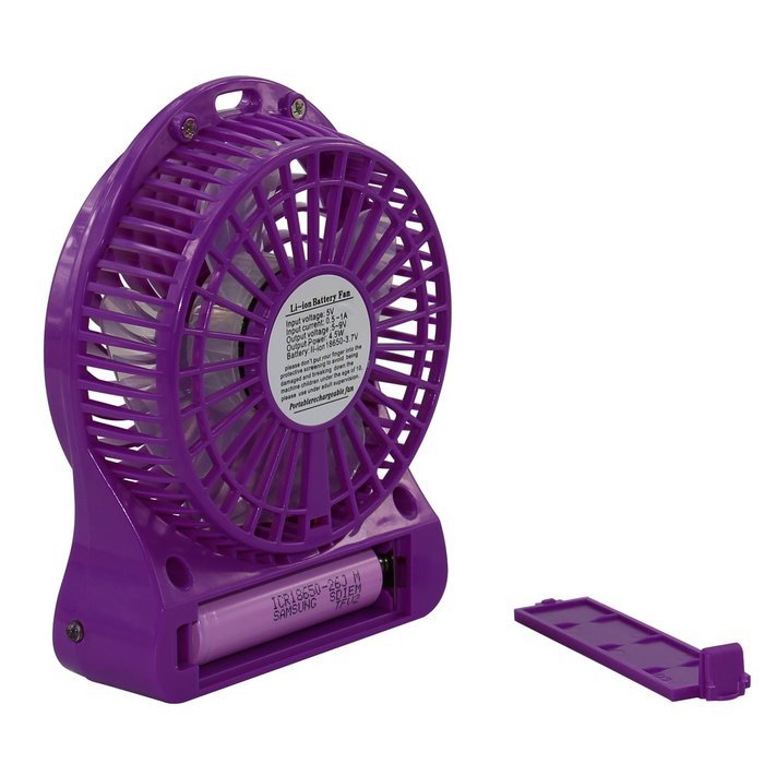 Innobay&reg; Mini Handy Portable Rechargeable Fan Operated by Built-in Lithium Battery, 7 blades, 4 Speeds of Air... N68
