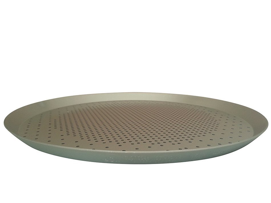 Carlson PFS12P Perforated Thin 12 inch Aluminum Pizza Pan, 2-Piece Set