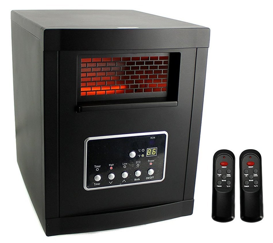Electric Heater For 600 Square Feet LifeSmart LifePro LS-1002HH 1,200 Sq Ft Infrared Quartz Electric
