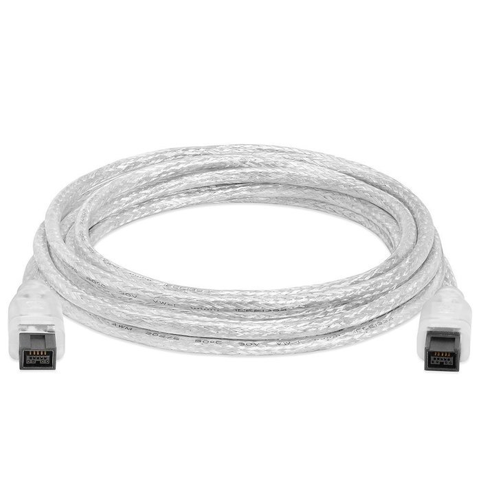 Cmple - 9 PIN/ 9PIN BETA FireWire 800 - FireWire 800 Cable - 3FT, CLEAR N2
