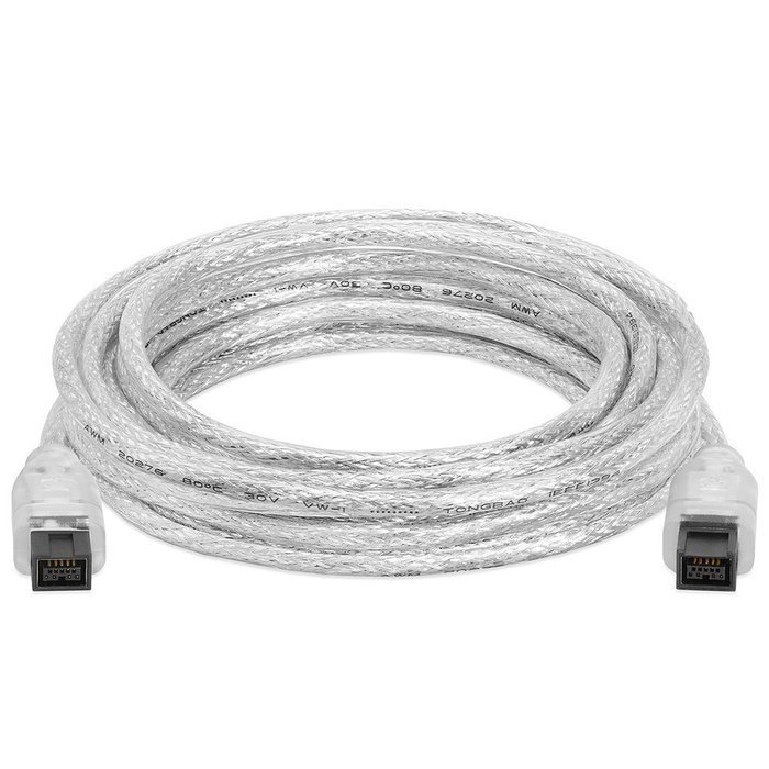 Cmple - 9 PIN/ 9PIN BETA FireWire 800 - FireWire 800 Cable - 3FT, CLEAR N3