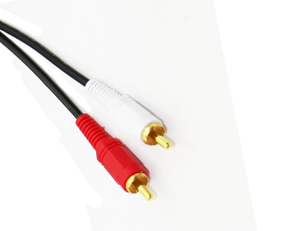 C&E 2 Pack 3.5mm Stereo Male to Dual RCA Male (Right and Left) Audio Cable, 6 Foot CNE455810 N5