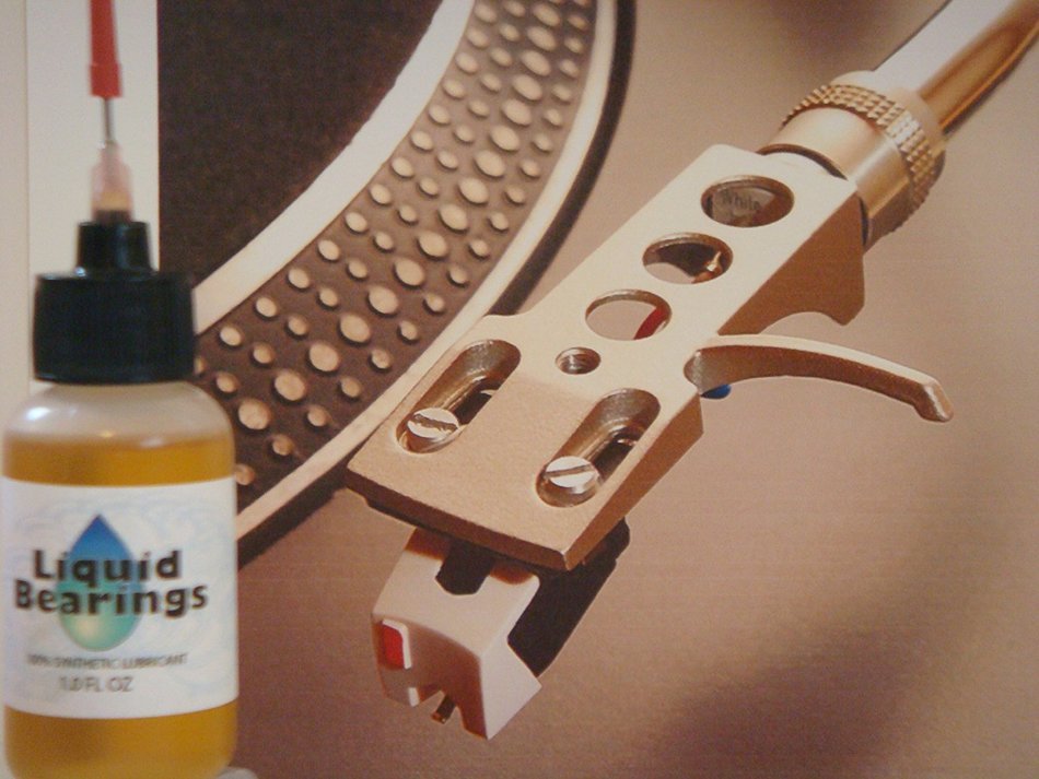 Liquid Bearings 100%-synthetic Oil for all turntables, Provides Superior Lubrication and smoother, quieter operation!