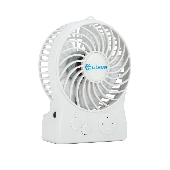 iKKEGOL Mini Portable Wireless Rechargeable Super Strong Wind Fluorescence Cooling Desk Fan - 3 Mode Wind Speed... N6