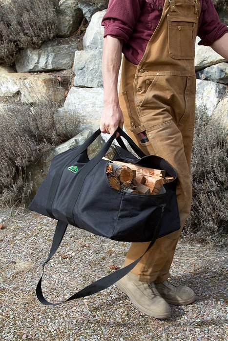 Firewood Carrier with Shoulder Strap Designed for Easier Loading of Large Loads with Less Debris on You and Your... N9