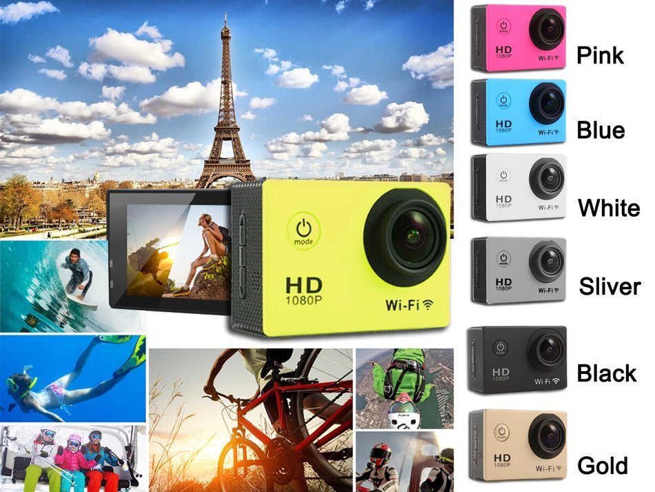CXTX WIFI Wireless Mini 1080P HD 30-Meter Waterproof Sports DV Full 2.0" LCD 170&deg; Wide Angle Lens Video outdoor... N5