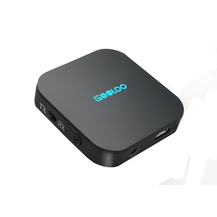 Bluetooth 4.1 Transmitter and Receiver, GOOLOO 2-in-1 3.5mm Portable Wireless Audio Adapter for Headphones, TV...