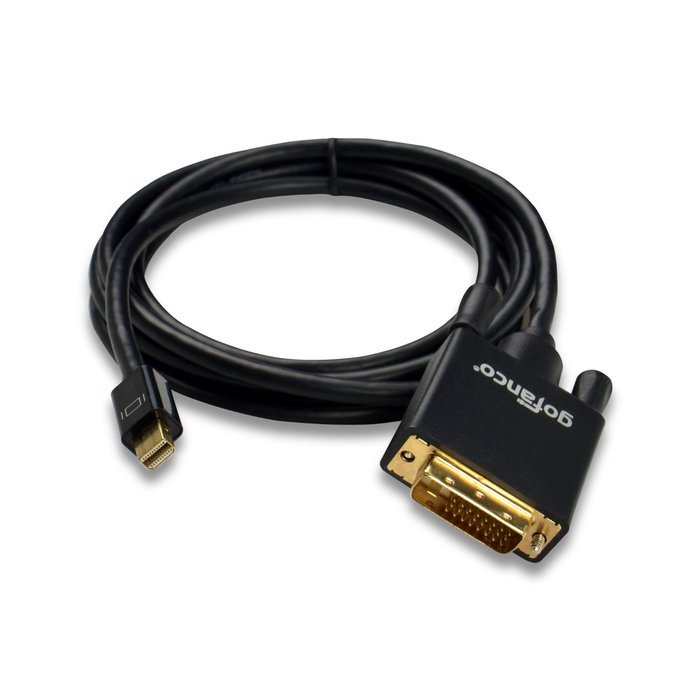gofanco [5-pack] Gold Plated 6 Feet Mini DisplayPort to DVI Adapter Cable (Black) - Thunderbolt 2 Compatible for... N31