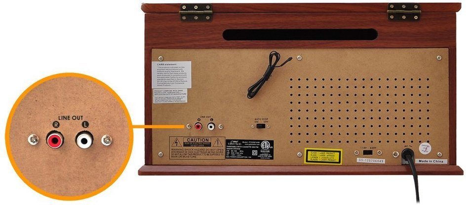 Pyle Home PTCDS7UIW Retro Vintage Turntable with CD/MP3/Casette/Radio/USB/SD, Aux-In and Vinyl-to-MP3 Encoding... N8