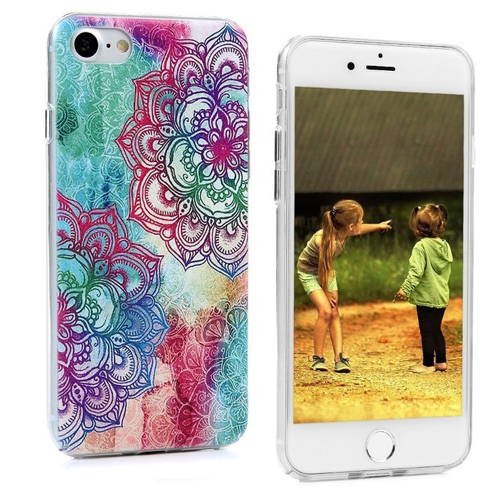 iPhone 7 Case (4.7 inch) Cute Digital Print Colorful Hard PC Back Shell Bumper Ultra Thin Slim Fit Clear Full... N4