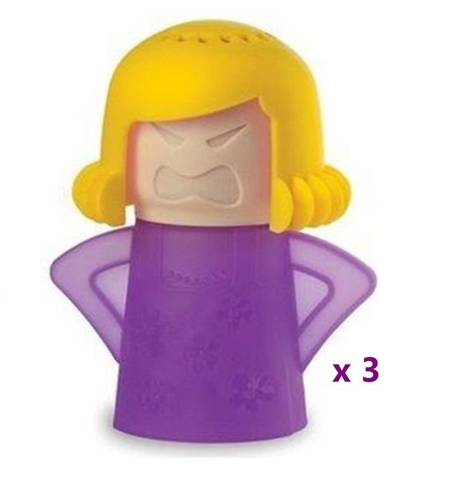 WaLaiKa@ Angry mum image microwave cleaner Microwave oven Steam cleaner container MaMa's best helper(Purple) N8