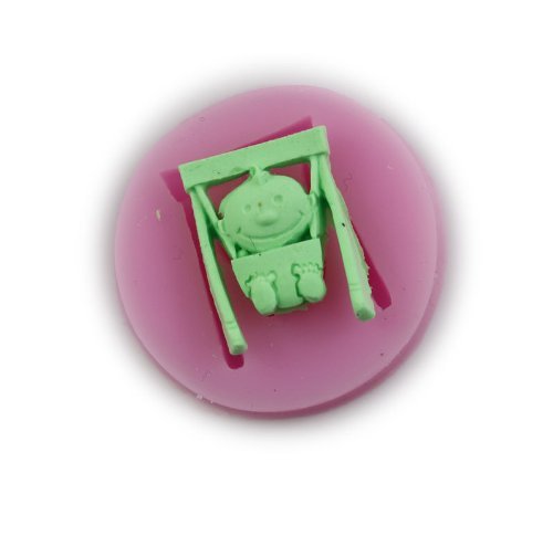 Autek Swing Baby Fondant Mold Silicone Sugar Craft Mold Flower Cake Decorating DIY #3DMold-93