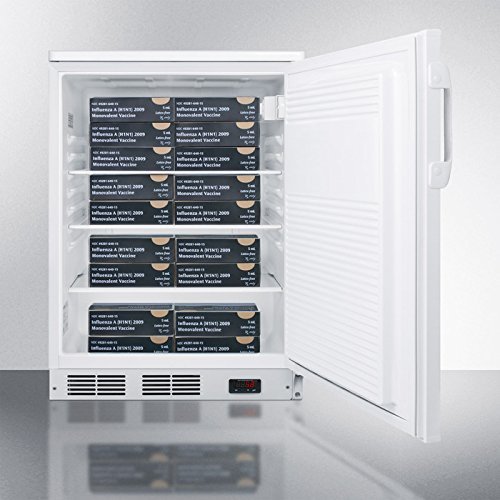 Summit FF7LBIMEDDT 24" Medically & Commercially Approved Compact Refrigerator with 5.5 cu. ft. Capacity Factory...